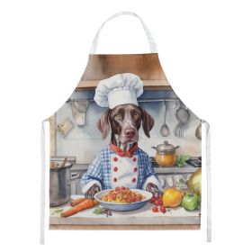 German Shorthaired Pointer The Chef Apron Cooking Kitchen Server Baking Crafts Gardening for Adult Women Men, Unisex, Large, Multicolor