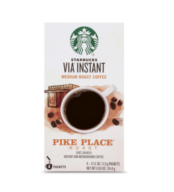 Starbucks VIA Pike Place Medium Roast Instant Coffee Single Serve Packets, 8 Count