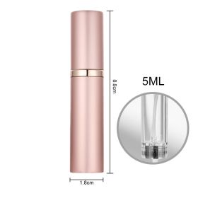 Perfume Vaporizers Bottled Bottoms Filled With Perfume High-end Travel Portable Spray Small Sample Empty Bottle Dispenser (Option: 5ML rose gold)