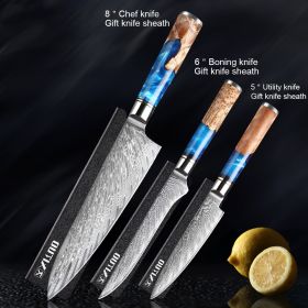 Kitchen Knife Set Chef's Knife Meat Chopping Knife (Option: 3 piece set)