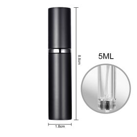 Perfume Vaporizers Bottled Bottoms Filled With Perfume High-end Travel Portable Spray Small Sample Empty Bottle Dispenser (Option: 5ML matte black)