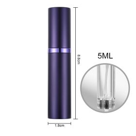 Perfume Vaporizers Bottled Bottoms Filled With Perfume High-end Travel Portable Spray Small Sample Empty Bottle Dispenser (Option: 5ML Confused Purple)