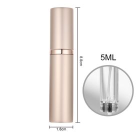 Perfume Vaporizers Bottled Bottoms Filled With Perfume High-end Travel Portable Spray Small Sample Empty Bottle Dispenser (Option: 5ML Champagne Gold)