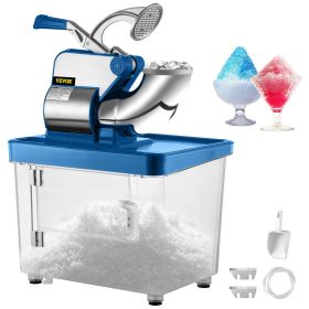 VEVOR 110V Commercial Ice Crusher 440LBS/H, ETL Approved 300W Electric Snow Cone Machine with Dual Blades (Color: Black)