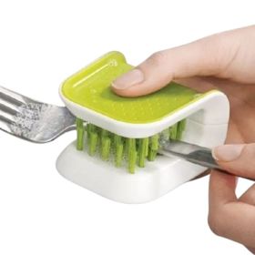 Kitchen Knife and Cutlery Cleaning Brush (Color: Green, Type: Style B)