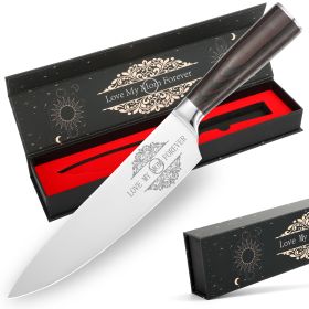 Gifts For Dad, Mom, Wife, Husband 8 Inch Chef Knife For Fathers Day Dad,Valentines Day, Mothers Day Gifts, Japanese 5cr15mov Kitchen Gyuto Chef K (Option: Chef Knife for Mon)